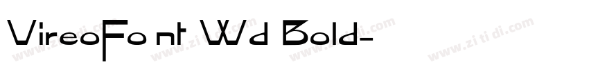 VireoFont Wd Bold字体转换